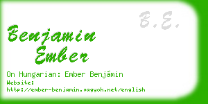 benjamin ember business card